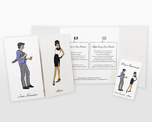  Diseño de invitación y tarjeta de agradecimiento para casamiento.