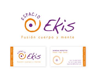  Espacio Ekis: diseño de isologotipo, tarjetas y flyer.