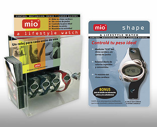  Mio, relojes: diseño de POPs, avisos y afiches para locales.