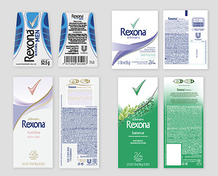  Unilever: diseño de etiquetas y armado de originales para Rexona.