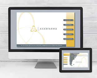  Asarfarma: diseño de papelería y carta de presentación institucional en pdf e imagen web.