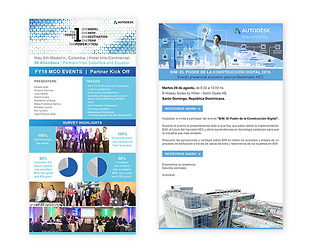  Autodesk: diseño de post de diferentes campañas para redes sociales y newsletter.