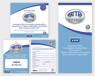  AITA (Asociación de ingenieros y Técnicos del Automotor): diseño gráfico para el seminario.