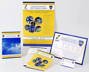  Boca Juniors (Congreso Internacional de Fútbol y Medicina del Deporte): diseño gráfico para el congreso.