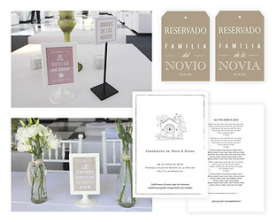  Casamientos, deco y gráfica: Diseño de invitaciones, planos, save the date, cuadros, carteles, kit de baño y cancioneros.