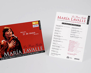  María Lavalle: diseño de flyer con programa para show.