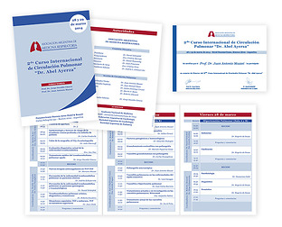  Curso Internacional de Circulación Pulmonar “Dr. Abel Ayerza”: diseño gráfico para los cursos desde el año 2013 hasta la actualidad.