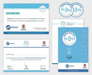  XXVII Asamblea General Alamys Bs. As. 2013: diseño gráfico para la asamblea (excluyendo el isologotipo).