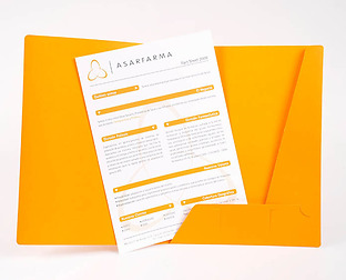  Asarfarma: diseño de papelería y carta de presentación institucional en pdf e imagen web.