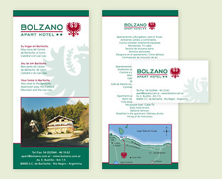  Bolzano Apart Hotel: diseño de isologotipo, tarjetas, folleto y e-flyer.