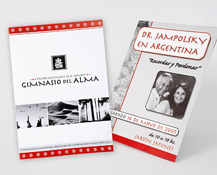  Gimnasio del Alma, Centro de Actitudes que Sanan: diseño de folletos, blocks y afiches para vía pública.
