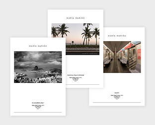  María Mariño: diseño de folleto de muestra de fotografías en pdf.