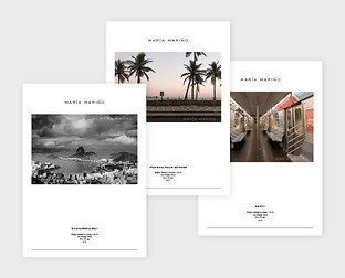  María Mariño: diseño de folleto de muestra de fotografías en pdf.