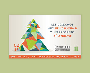  Fernando Botta, Arquitecto y Asociados: diseño de tarjeta de Navidad y web.