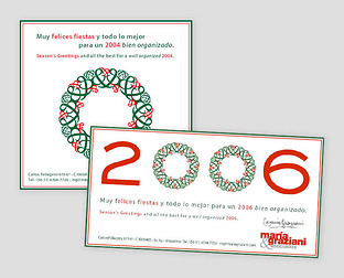  María Graziani & Asociados: diseño de papelería, avisos, tarjetas de Navidad, redes y web.