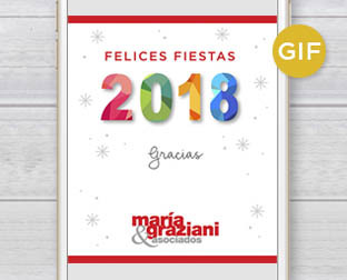  María Graziani & Asociados: diseño de papelería, avisos, tarjetas de Navidad, redes y web.