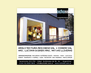  Ocho66, Arquitectura: diseño de invitación para espacio en Casa Foa ’07.