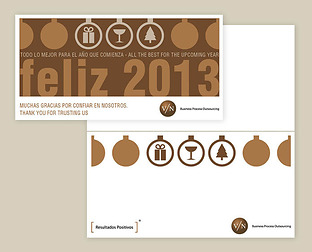  V/N: diseño de papelería, merchandising y tarjetas de Navidad.