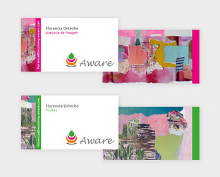  Aware: diseño de isologotipo y tarjetas.