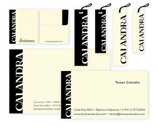  Calandra: diseño de papelería, invitaciones para eventos, etiquetas, packaging y vidrieras.