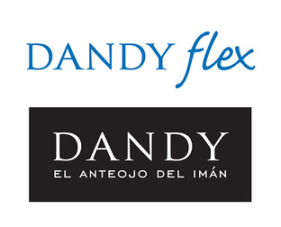  Dandy, el anteojo del imán: diseño de logotipo, folletos, avisos, afiches, POP, vidrieras, redes sociales y packaging.