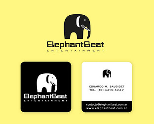  Elephant Beat Entretainment: diseño de isologotipo y tarjetas.
