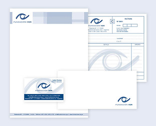  Fundación Ver: diseño de papelería y folletos.