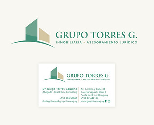  Grupo Torres G, inmobiliaria y asesoramiento jurídico: diseño de isologotipo y tarjetas.