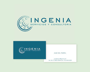  Ingenia, servicios y consultoría: diseño de isologotipo y tarjetas.