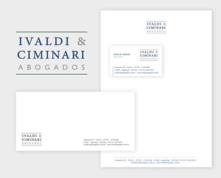  Ivaldi & Ciminari, abogados: diseño de logotipo y papeleria.