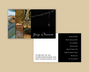 Jorge Otamendi, fotógrafo: diseño de tarjetas.