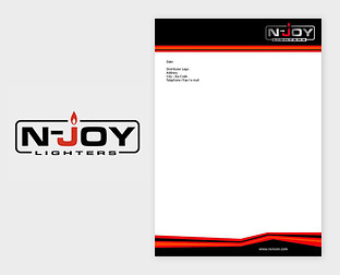  N-Joy Lighters: diseño de isologotipo, papelería y packaging.