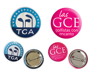  TGA + GCE: Diseño de isologotipo, stickers, pines, bordado y fotolibro.