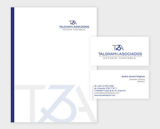  Talgham & Asociados, estudio contable: diseño de isologotipo y papelería.