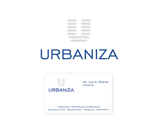 Urbaniza, inversiones y desarrollos inmobiliarios: diseño de isologotipo, papelería y llavero.