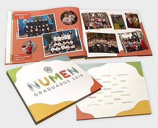  Diseño de fotolibro y gráfica para egresados del colegio Numen.
