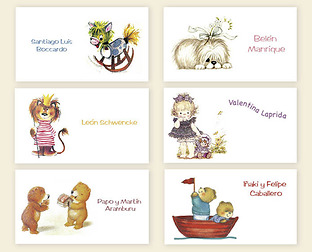  Diseño de tarjetas personalizadas para chicos.