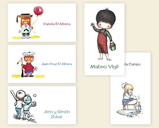  Diseño de tarjetas personalizadas para chicos.