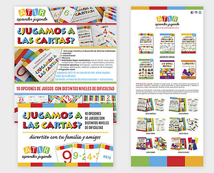  ATIR, aprender jugando: diseño de isologotipo, tarjetas, packaging, e-flyers, banner y web.