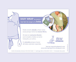  Baby Wrap: diseño de isologotipo, tarjetas, e-flyer, afiche y folleto.