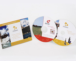  Exal / Exdel: diseño de packaging, stand, avisos, tapas para CDs y tarjetas de Navidad.