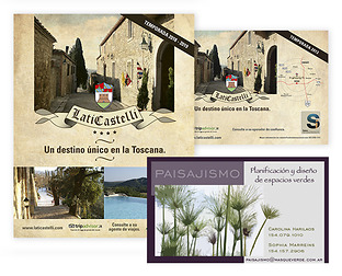  LatiCastelli: diseño de avisos para Revistas / Paisajismo: diseño de e-flyer para enviar vía e-mail.