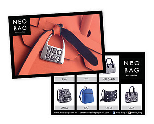  Neo Bag: diseño de postales y web fija.