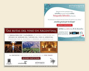  Alfalógica, Market Reaserch: diseño de e-flyers para realizar encuestas y actualización web.