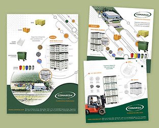  Conarsa: diseño de papelería, folletería, e-flyers, carteles, stands y tarjetas de Navidad.