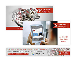  Autodesk: diseño de post de diferentes campañas para redes sociales y newsletter.